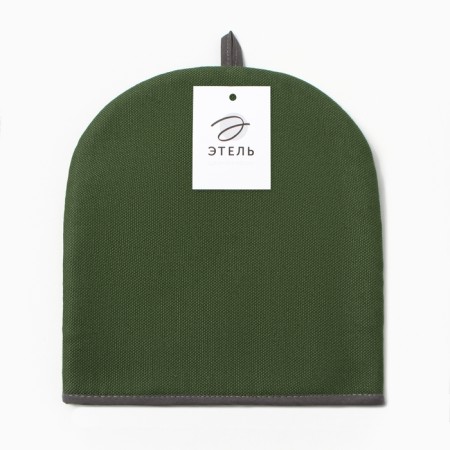 Грелка на чайник Этель Home collection green 28х28см, 56%лён, 44%хл-5