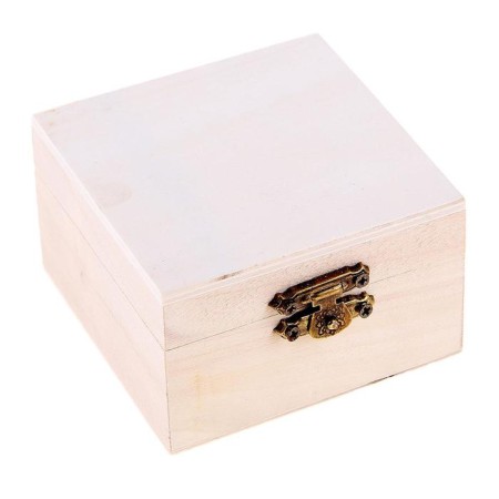 Casket wood for painting square 8x4.5x8 cm-5