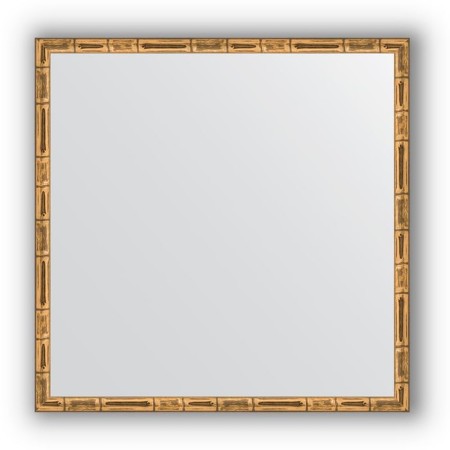 Mirror in the baguette frame - Golden Bamboo 24 mm, 57 x 57 cm, EvoForm