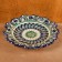 Plate of the Rishtan ceramics "Flowers", blue, embossed, 17 cm, mix