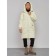 Coat insulated winter female, size 48, color light yellow