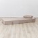 Walked armor-bed "Essen", velor fabric, beige color