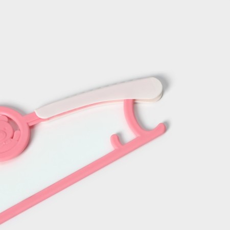 Hangers - clothes for clothes children's shares "Bear", 28 × 16 cm, 5 pcs, pink color-5