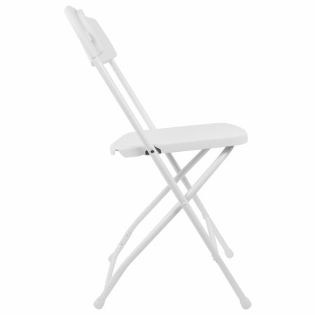 Folding stool Brabix Golf CF-002, white frame, white plastic-2