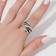 Ring "Jewelry" randomness, color black silver, dimensionless