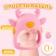Teether for teeth "deer", silicone, pink color