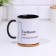 Name mug, sublimation "Glebushki", black bottom