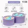 Set 2 in 1 round boxes with a window, pale purple, 21 x 11 - 18 x 10 cm