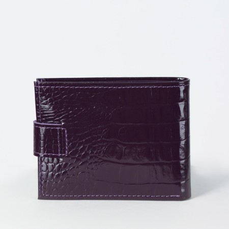 Women's wallet on the button, purple color-1