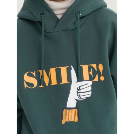 Sweatshirt for boys, height 158 ​​cm, green color-1