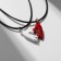 Pendant "Demetrons" heart with hands, red-white color, 43 cm