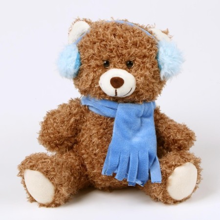Soft toy "Bear", winter, 16 cm, brown color
