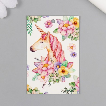 Cardboard "Flower unicorn" 4x6 cm