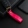 Leather keychain for a car key, strap, genuine leather, pink, paw