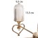Causteen with FDD "Lamur" 5XLED 50W 3000-6000K gold 55.5x55x80 cm