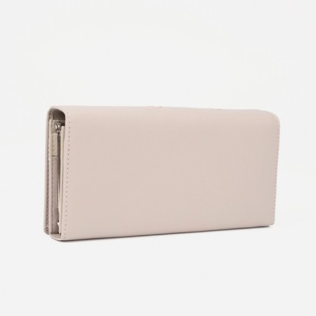 Women's wallet on magnets, beige color-1