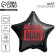 Foiled ball 18 "Happy B-Day Man" star