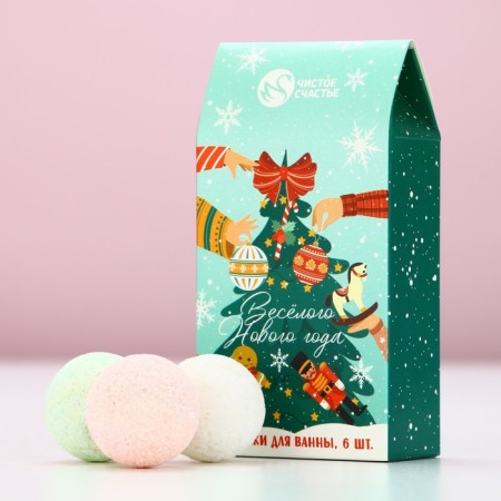 New Year. Gift set, bath bombs, 6 x 20 g-1