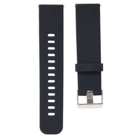 22 mm watch strap, with quick-detachable studs, silicone, L-21.5 cm, black-1
