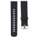 22 mm watch strap, with quick-detachable studs, silicone, L-21.5 cm, black