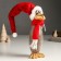 Polystone souvenir "Raven in a red cap with a bomb and a scarf" Bluevka 45x7.5x8 cm