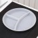 Plastic plastic disposable, d = 20.5 cm, 3 sections, white color