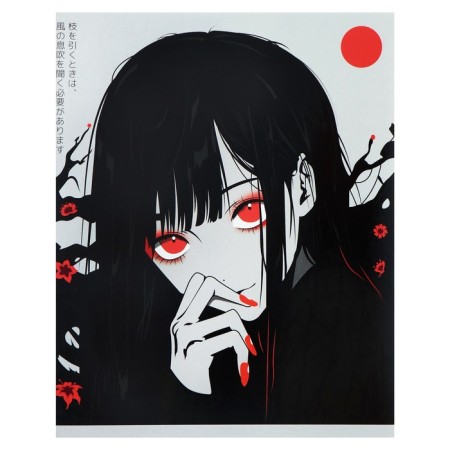 Notebook of 48 sheets in the Calligrata cage "anime. Black and red", cover coated cardboard, full uf-lak, block offset mix-3