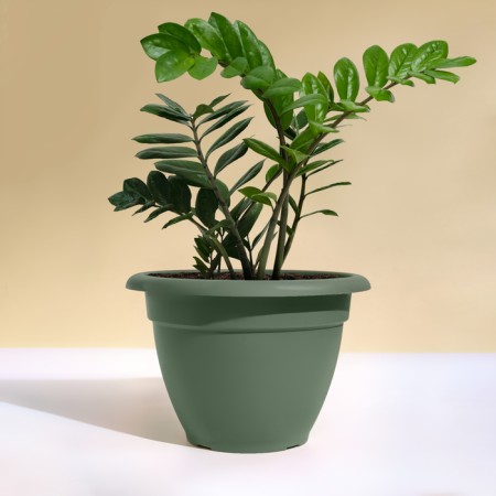 Flower pot, d = 30 cm, 7.5 l, plastic, green sage-2