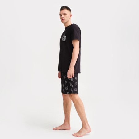 Pajama men's kaftan "f*ck you" R.52, black-1