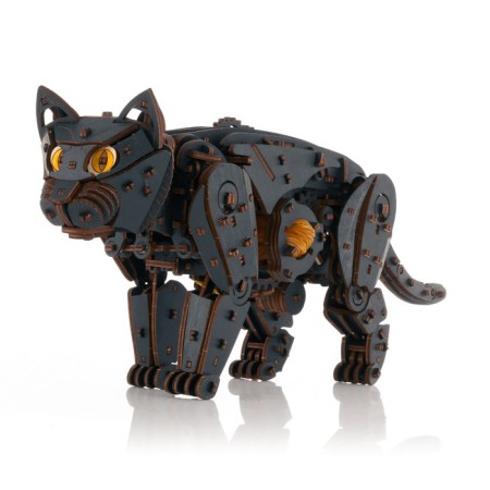 Mechanical team model, wooden designer "Black cat (cat)"-6