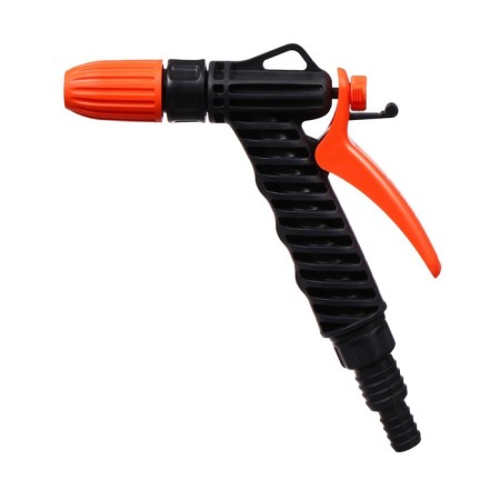 Pistol-spray, under hoses 1/2 "−3/4" (12 mm --19 mm), with a latch, plastic, "beetle"