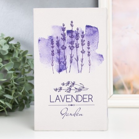 Safe Brush Tree leatherette "Garden with Lavender" 21x13x5 cm-5