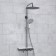 The shower system wasserkraft a113.16.059.ch Thermo, tropical shower, thermostat, chrome