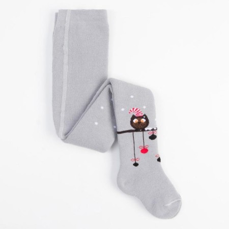 Pantyhose baby terry, light gray color, height 86-92 cm