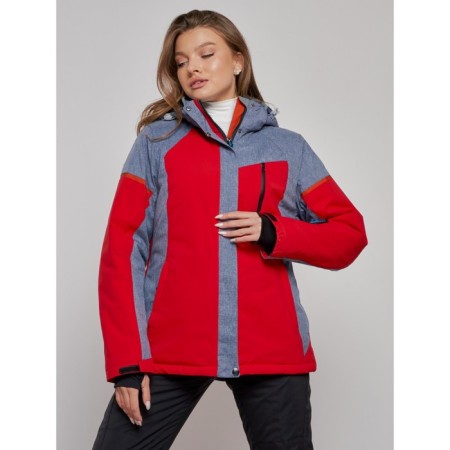 Ski jacket female winter, size 52, red color-6