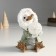 Souvenir Polystone Light "Goose in a fur coat with a hood with a snowball" 10x10x14 cm