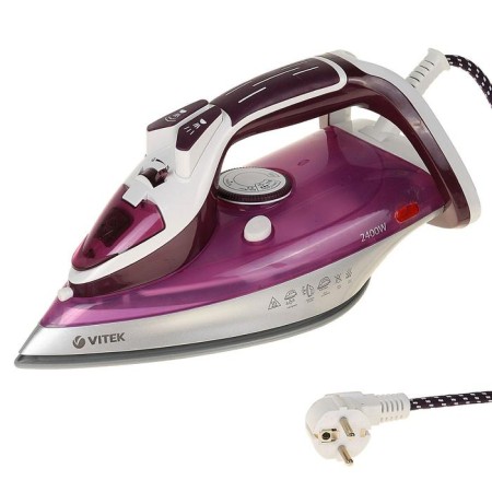 Iron VITEK VT-1246 VT, 2400 W, ceramic sole, 30 g/min, 330 ml, purple