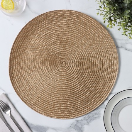 Serving napkin on the table “Loft”, d = 38 cm, sand color-2