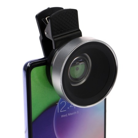 A wide-angle macro lenses for a phone 2 in 1, 0.45x, 37 mm, silver-8