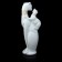 Souvenir Ceramics "Egyptian cat with a kitten, white" 23x8x5.5 cm
