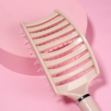 The comb is massage, wide, ventilated, 7.3 × 25.3 cm, mix color-4