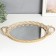 Standing interior polystone with a mirror "leaves" gold 4.5x23x41 cm