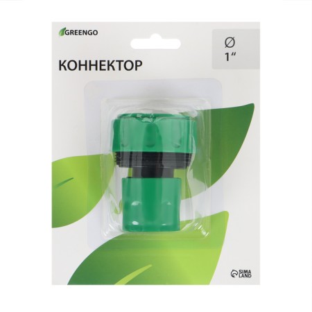 Connector, 1 "(25.4 mm), fast -fast connection, plastic, Greengo-3