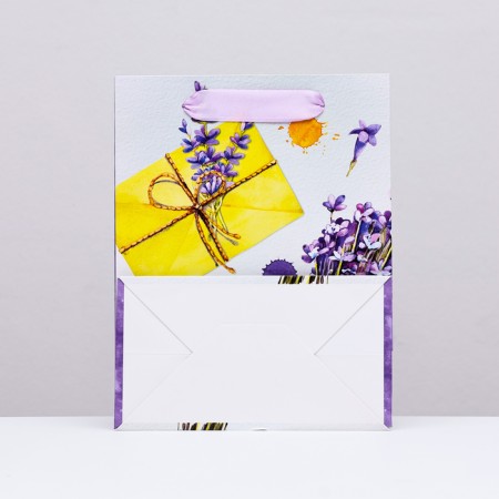Laminated vertical "lavender letter", 18 x 23 x 10 cm-1