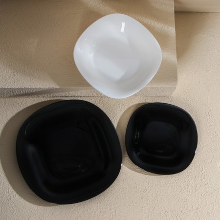 Luminarc Carine table service, glass ceramics, 18 objects, white and black color-2