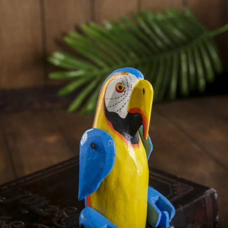 Souvenir "parrot" hanging paws, wood 4,5x9x24 cm-2