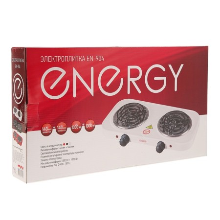 Electric tile Energy EN-904R, 2000 W, 2 burners, red-5