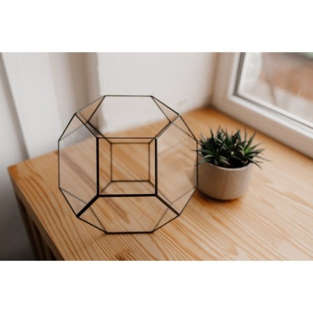 Florarium "truncated octahedron", seams copper-3