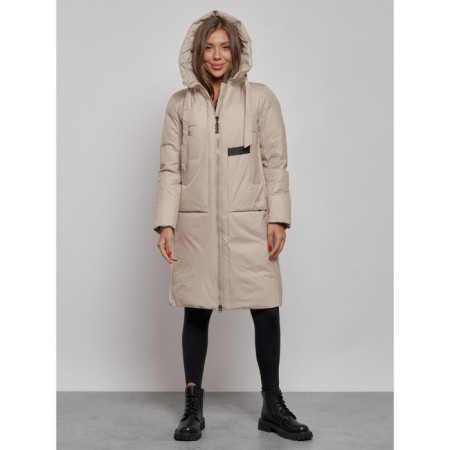 Coat insulated winter female, size 42, beige color