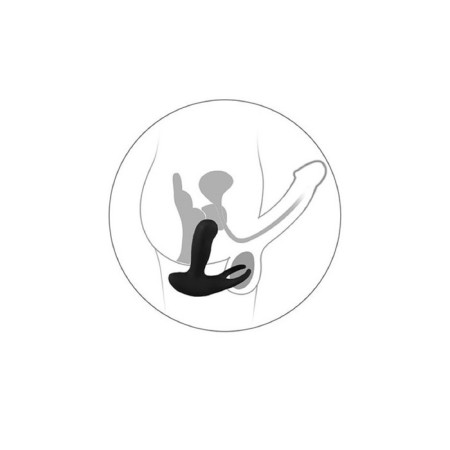 Prostate stimulator LEVETT EARL, with a remote control, black, 14 cm-3